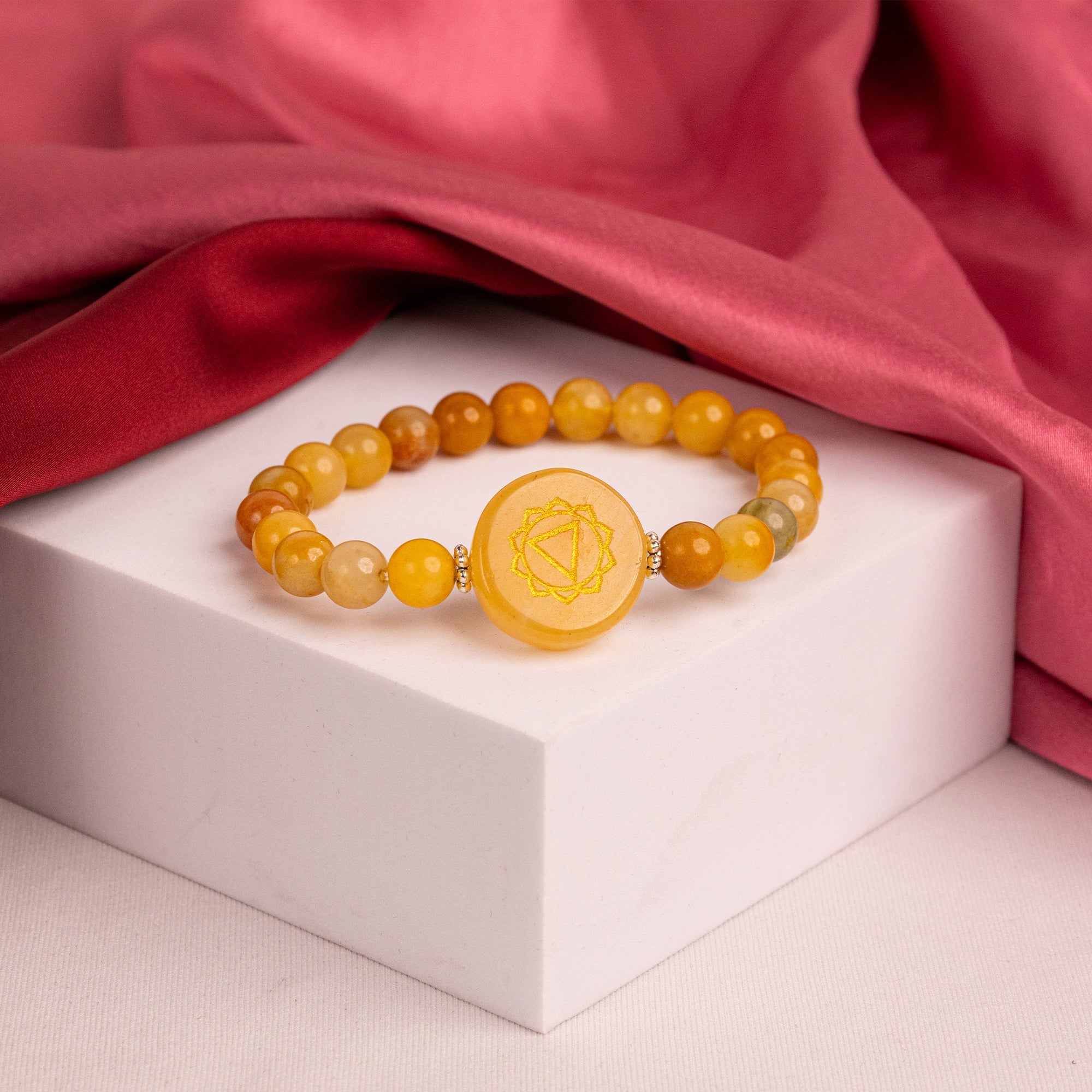 Yellow Aventurine with Solar Plexus Chakra Bracelet - Abhimantrit & Certified